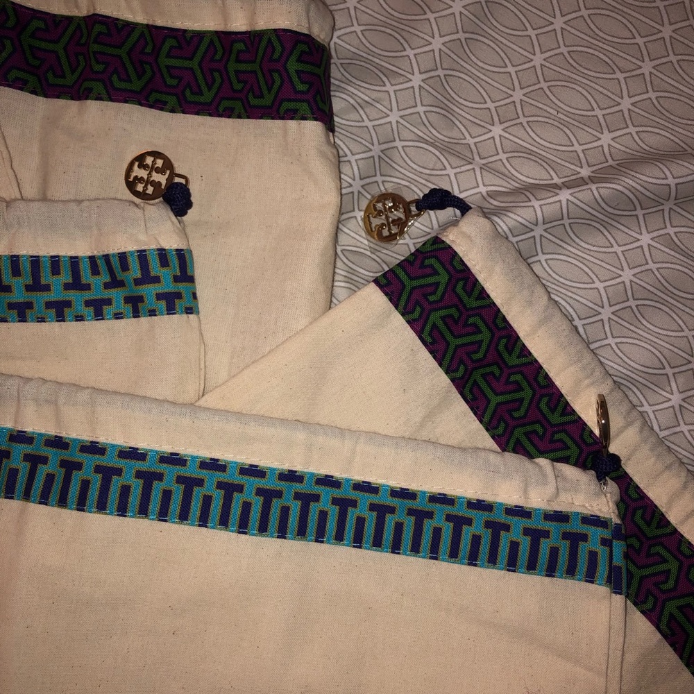 Tory Burch Canvas Drawstring Dust Bags set of 7